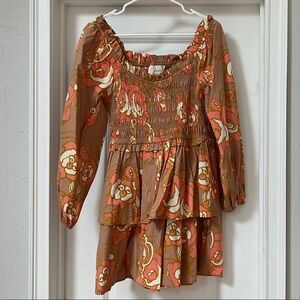 Beautiful Cleobella Brown and Pink Floral Dress